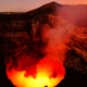 Brennendes Lava im Masaya Krater